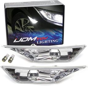 img 4 attached to 🚦 iJDMTOY JDM Clear Lens White LED Bulb Front Side Marker Light Kit 2016-21 Honda Civic Sedan/Coupe/Hatchback, OEM Amber Sidemarker Lamp Replacement