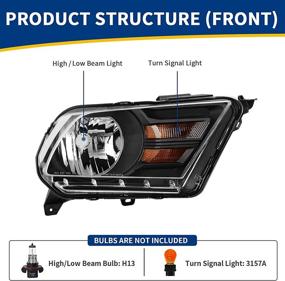 img 3 attached to 🚗 Сборка фар высокого качества для Ford Mustang 2010-2014 - AUTOSAVER88