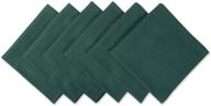 🍽️ dii collection of solid napkin sets, 20x20 inches, in dark green, 6 pieces logo