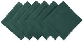 img 4 attached to 🍽️ DII Collection of Solid Napkin Sets, 20x20 inches, in Dark Green, 6 Pieces