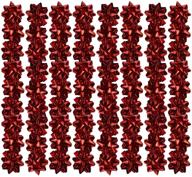 pack of 100 red metallic confetti bows - 1 inch for enhanced seo logo