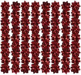 img 4 attached to Pack of 100 Red Metallic Confetti Bows - 1 inch for Enhanced SEO