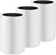 smilyan 3 pack pure 411 replacement filter for blueair blue pure 411 411+ and mini air purifier with activated carbon filters логотип