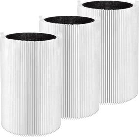 img 4 attached to Smilyan 3 Pack Pure 411 Replacement Filter for Blueair Blue Pure 411 411+ and Mini Air Purifier with Activated Carbon Filters