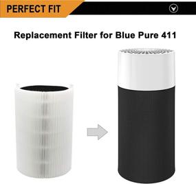 img 2 attached to Smilyan 3 Pack Pure 411 Replacement Filter for Blueair Blue Pure 411 411+ and Mini Air Purifier with Activated Carbon Filters