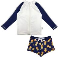 swimzip sleeve guard shorties pineapple boys' clothing logo