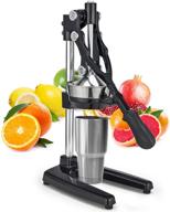 zulay extra tall orange juicer - manual citrus squeezer for various drinkware, ideal for tumblers, tall glasses, and cups, perfect for lemonade stands and juice bars logo