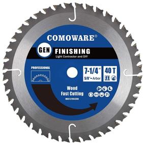 img 4 attached to 🪚 COMOWARE 7 1/4 inch Circular Saw Blades - 40 Tooth ATB, Premium Tip, Anti-Vibration with 5/8 inch Arbor Light Contractor and DIY General Purpose for Wood, Laminate, Veneered Plywood & Hardwoods