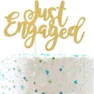 engaged caketopper engagement wedding decorations logo