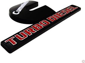 img 3 attached to Cummins Turbo Diesel Fender Side Emblems Badges Nameplates: Perfect Fit for Pickups 2500 3500 4500 (2 Packs) - Ultimate Quality and Easy Installation