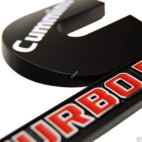 img 2 attached to Cummins Turbo Diesel Fender Side Emblems Badges Nameplates: Perfect Fit for Pickups 2500 3500 4500 (2 Packs) - Ultimate Quality and Easy Installation