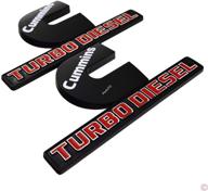 cummins turbo diesel fender side emblems badges nameplates: perfect fit for pickups 2500 3500 4500 (2 packs) - ultimate quality and easy installation logo