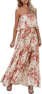 🌸 annebouti floral sundress - women's strapless summer dress and clothing logo