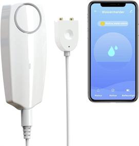 img 4 attached to 🚰 CISAY Water Leak Detector: WiFi Water Sensor Alarm with TUYA Smart APP for Remote Monitoring, Home Security, and Rechargeable Battery