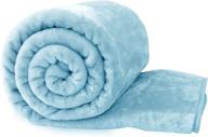 🛏️ marquess flannel blanket throw: lightweight, cozy, and plush microfiber fleece blanket (blue, king size) - all season bed blanket for a fluffy warm home logo