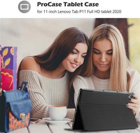 img 2 attached to 📱 ProCase Lenovo Tab P11 Case 11 inch 2020 (TB-J606F TB-J606X): Slim Lightweight Protective Hard Shell Smart Cover - Black