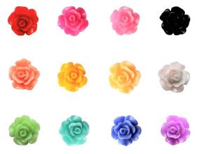 img 4 attached to 🌹 100-Piece 3D Rose Embellishments: Perfect for Nail Art, Jewelry Making - Multicolor Resin Flowers with Flat Backs