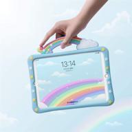 🌈 suolong ipad mini 5 2019 5th generation case: shock proof silicone cover + built-in bracket, cute cartoon for kids (rainbow bridge) logo