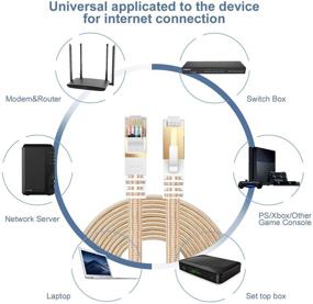 img 3 attached to 🔌 DanYee CAT7 Ethernet Cable 2-Pack – 1.6FT | High Speed | Professional Gold Plated Plug | STP Wires | CAT7 RJ45 Ethernet Cable | Available in 3FT, 10FT, 15FT, 26FT, 50FT, 66FT, and 100FT (Gold, 1.6ft)