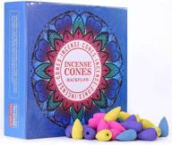 🌿 organic backflow incense cones - 160 pcs - variety gift pack with ocean, jasmine, lavender, and rose scents - 100% natural логотип