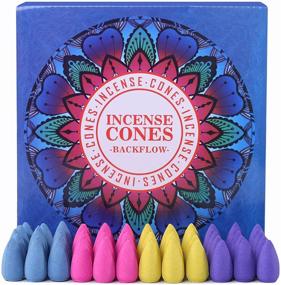 img 2 attached to 🌿 Organic Backflow Incense Cones - 160 Pcs - Variety Gift Pack with Ocean, Jasmine, Lavender, and Rose Scents - 100% Natural