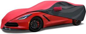 img 4 attached to KAKIT Waterproof Car Cover for 2014-2019 C7 Stingray - Protect Your Chevy Corvette Stingray from UV and Outdoor Elements (Red & Black Combo)