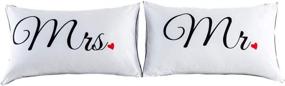 img 2 attached to NTBED Couples Pillowcases Pillow Wedding Bedding