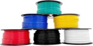 600 feet total 12 gauge copper clad aluminum low voltage primary wire: 100 ft per roll, 6 color combo – ideal for 12v automotive trailer light, car audio, stereo harness wiring. also available in 2 or 4 color combo. logo