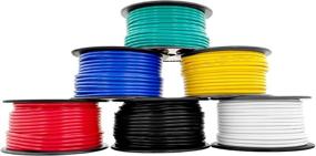 img 3 attached to 600 Feet Total 12 Gauge Copper Clad Aluminum Low Voltage Primary Wire: 100 ft per Roll, 6 Color Combo – Ideal for 12V Automotive Trailer Light, Car Audio, Stereo Harness Wiring. Also available in 2 or 4 Color Combo.