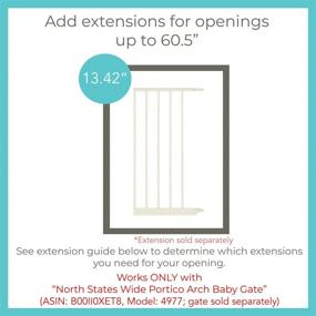 img 3 attached to Toddleroo by North States Wide Portico Arch Baby Gate with 5 Bar Extension: Easily Expandable - Fits up to 60.5” Wide (Adds 13.42&#34; Width, Warm White)