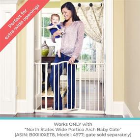 img 1 attached to Toddleroo by North States Wide Portico Arch Baby Gate with 5 Bar Extension: Easily Expandable - Fits up to 60.5” Wide (Adds 13.42&#34; Width, Warm White)