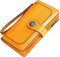 👛 stylish leather wallet with wristlet strap for women - handbags & wallets combo logo