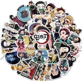 img 4 attached to 🔥 Demon Slayer: Kimetsu no Yaiba Waterproof Stickers - Perfect for Laptops, Skateboards, Snowboards, Bicycles & More! (50pcs Pack)