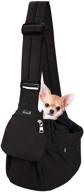 🐶 lukovee pet sling carrier: hands-free dog papoose bag with adjustable shoulder strap & safety belt - ideal for small dogs logo