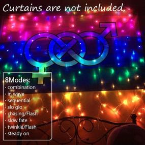 img 3 attached to 7-Color Rainbow Curtain Lights: Greenke LED Fairy Lights for Christmas, Party, Wedding Décor - Waterproof, Remote Controlled, Timer, and 8 Twinkle Modes