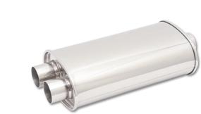 img 1 attached to 🏎️ High-performance Oval Stainless Steel Muffler - Vibrant 1111