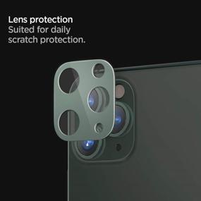 img 2 attached to 📸 Spigen Glas.tR Optik Camera Lens Screen Protector [2 Pack] for iPhone 11 Pro/Pro Max - Midnight Green