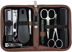 img 4 attached to 💅 3 Swords Germany 10 Piece Manicure Pedicure Grooming Kit Set – Professional Finger & Toe Nail Care Tools in a Fashionable Leather Case, Gift Box Included - Made by 3 Swords (01610)