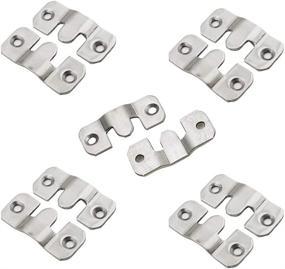 img 4 attached to 10 Pack of Luomorgo Z-Clips: Heavy Duty Flush Mount Bracket Picture Hangers for Hanging Headboards, Large Picture Displays - Interlocking Photo Frame Hooks, Wall Mount Hardware - Dimensions 44x19mm