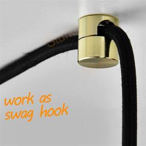 img 3 attached to 🔗 6-Pack Sturkit Swag Hook for Chandelier Ceiling Lights Cable, Pendant Lighting Fixture Hanging, Solid Raw Brass