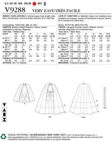 img 1 attached to Vogue Patterns V9288ZZ0 Outerwear Xx Large