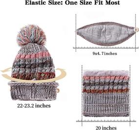 img 1 attached to HISQIM Fleece Beanie Winter Pompom Outdoor Recreation in Climbing