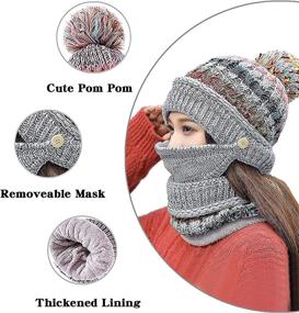 img 3 attached to HISQIM Fleece Beanie Winter Pompom Outdoor Recreation in Climbing