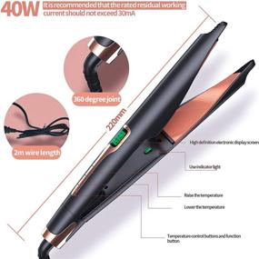 img 1 attached to 🔥 YiJiaBa Ionic Hair Straightener and Curler 2 in 1: Professional Flat Iron for Perfectly Straight or Curled Hair, Adjustable Temp, LCD Display