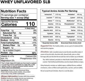 img 2 attached to 🥛 Whey Fantastic 5LB: Премиум невкусный сывороточный протеин, выращенный на траве - чистое сочетание неденатурированного изолята, концентрата и гидролизата - не ГМО, без сои и глютена - 75 порций