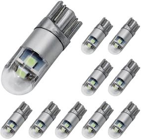 img 4 attached to Yolu 10-Pack T10 LED Lights 3-SMD 3030 T10 W5W LED Bulbs Super Bright Ice-Blue Interior Replacement Side Lights 168 194 2825 Wedge Bulbs 12V License Plate Dashboard Side Marker Light Map Dome Lamp