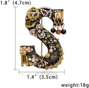 img 3 attached to 💎 Dazzle with Beemean Rhinestone Breastpin: A Personalized Christmas Gift for Girls' Jewelry Delight