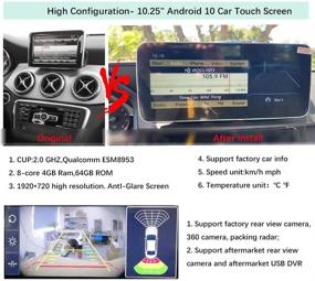 img 1 attached to 📱 Road Top 10.25" Car Touch Screen for Mercedes Benz CLA GLA Class X156 C117 CLA200 GLA200 - Android 10 Car Stereo with Wireless Caplay, Android Auto, Split Screen Support (2013-2015 Year)
