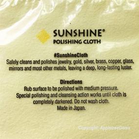 img 1 attached to Pack of 3 Sunshine Polishing Cloths for Sterling Silver, Gold, Brass, and Copper Jewelry - Effective Cloth for Jewelry Polishing