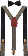 👔 wdsky boys suspenders and bow tie set - adjustable y-back design logo
